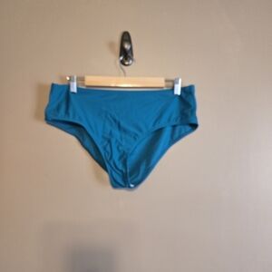 Cupshe Teal High-Waist Bikini Bottoms